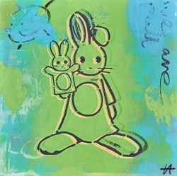 Green Puppet by Harry Bunce - Mixed Media Original sized 13x13 inches. Available from Whitewall Galleries